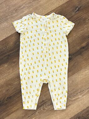 Hanna Andersson Lemon One Piece Play Romper Comfy Bamboo Outfit 3-6m